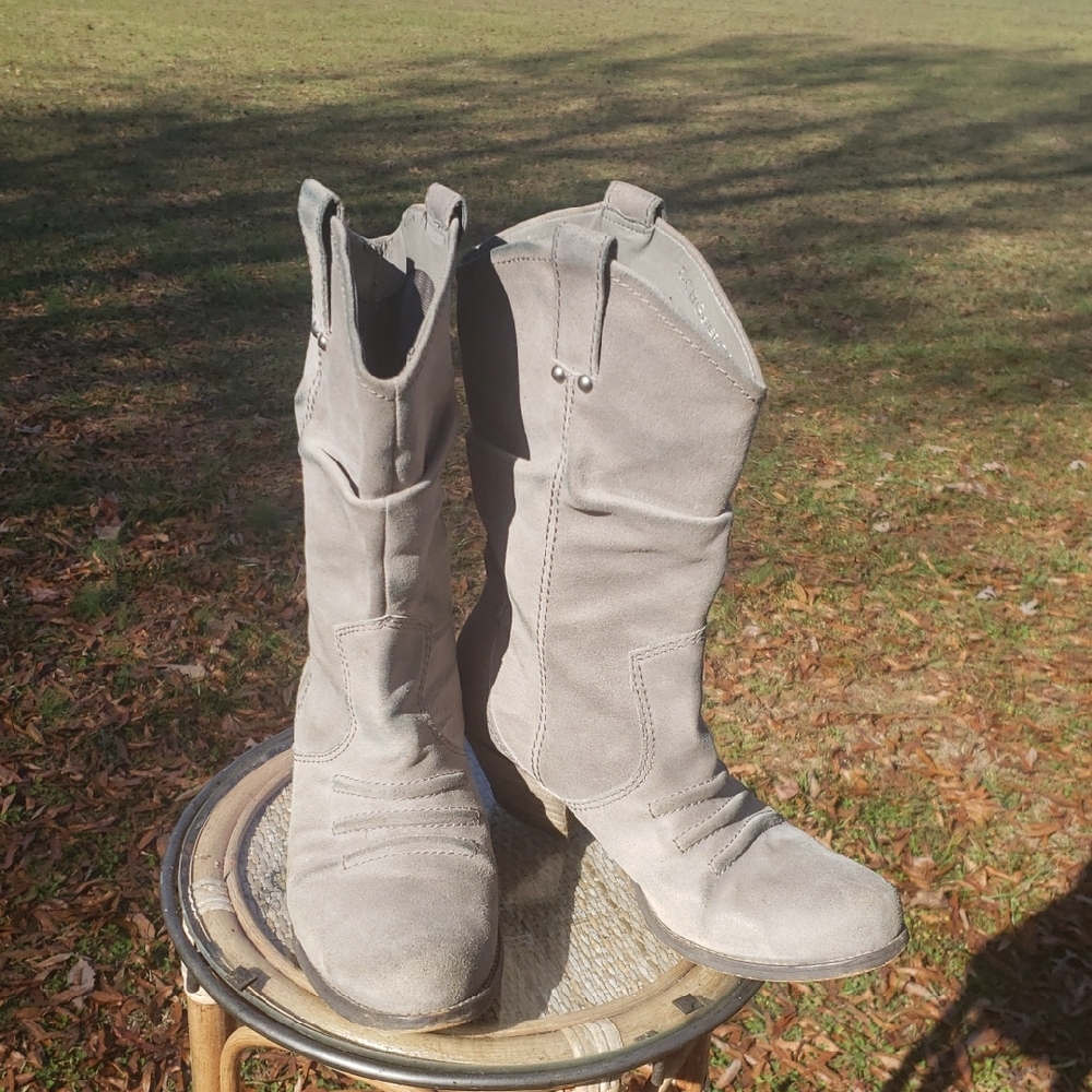 BCBGeneration Gray Heeled Boots